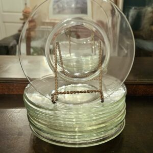 Classic Clear Glass Salad & Luncheon Plates - Dozen