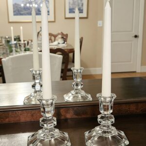 Toscany "Oslo" Faceted Lead Crystal Candlesticks - Pair