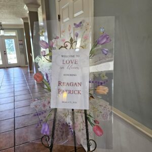 Vintage-Style Gold Scroll Display Easel