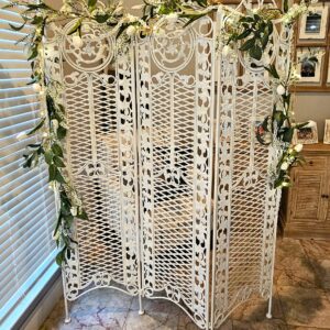 Victorian Veranda Ornate Iron Folding Screen